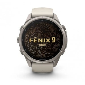 Garmin fēnix® 9 - 43 мм Titanium с Fog Grey силиконова каишка - Img 2