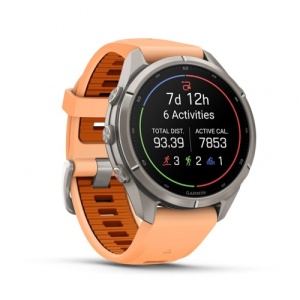 Garmin fēnix® 9 Pro, inReach® - 43 мм Titanium с Shell Pink/Autumn Orange силиконова каишка - Img 3