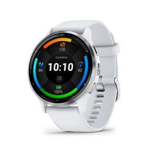 GARMIN Venu® 3 - Silver Bezel with Whitestone Case and Silicone Strap