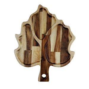 Luxurious Carved Serving Tray Leaf
