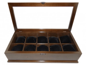 Luxury Wooden Box for Storing 10 watches in Walnut Color