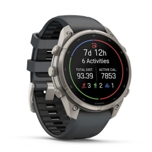 Garmin fēnix® 9 Pro - 51 мм Titanium с Graphite/Black силиконова каишка - Img 3