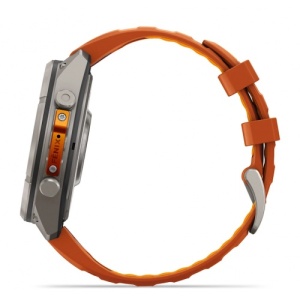 Garmin fēnix® 9 Pro, inReach® - 47 мм Titanium с Autumn Orange/Spark Orange силиконова каишка - Img 4