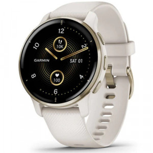 Garmin Venu 2 Plus White + Cream Gold Smart Watch - Img 1