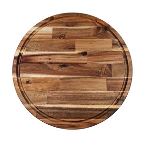 Luxury Rotating Serving Tray Made of Acacia - Img 2