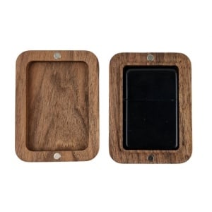 Stylish Gift Set Petrol Lighter in a Noble Wood Box - Img 2