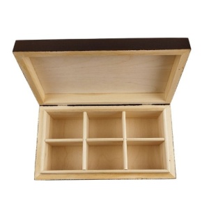 Wooden Tea Box with 6 Compartments and a Choice of 2 Colors - Img 10