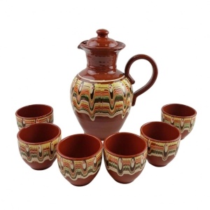 Ceramic 7-piece rakia set
