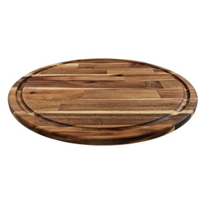 Luxury Rotating Serving Tray Made of Acacia - Img 3