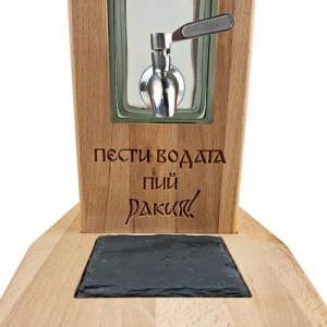 Wooden Rakia Dispenser with Glass Container - Img 7