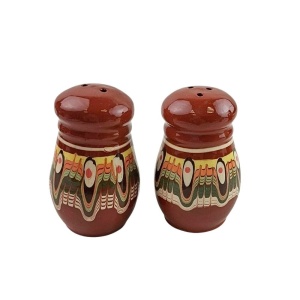 Ceramic 5-piece oil and vinegar set with traditional Troyan pattern - Img 7