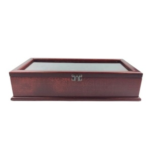 Luxury Wooden Box for Storing 10 watches in Burgundy Color - Img 4