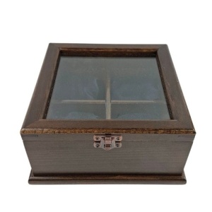 Luxury wooden watch box for 4 watches in walnut color - Img 4
