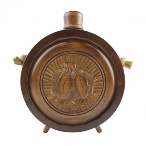 Wood-carved flask Troyan blue plum 700 ml
