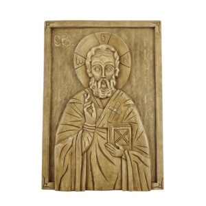 Wood-Carved Icon of Saint Nicholas