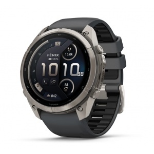 Garmin fēnix® 9 Pro, inReach® - 51 мм Titanium с Graphite/Black силиконова каишка