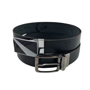 Men’s elegant formal belt from calf box leather