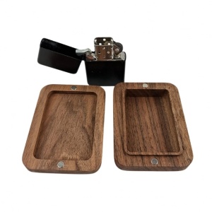 Stylish Gift Set Petrol Lighter in a Noble Wood Box - Img 3