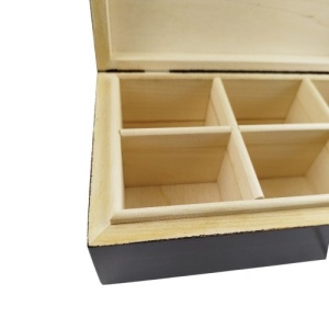 Wooden Tea Box with 6 Compartments and a Choice of 2 Colors - Img 13