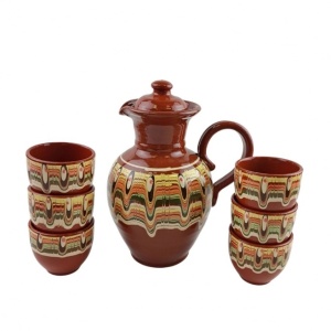 Ceramic 7-piece rakia set - Img 3