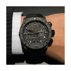 EDOX CO-1 Carbon Chrono Automatic 01125-CLNGN-NING - Мъжки часовник - Img 4