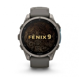 Garmin fēnix® 9 - 51 мм Titanium с Pebble Grey силиконова каишка - Img 2