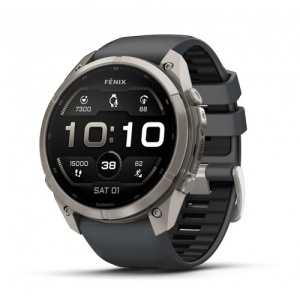 Garmin fēnix® 9 Pro - 51 мм Titanium с Graphite/Black силиконова каишка