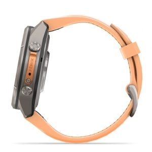 Garmin fēnix® 9 Pro, inReach® - 43 мм Titanium с Shell Pink/Autumn Orange силиконова каишка - Img 5