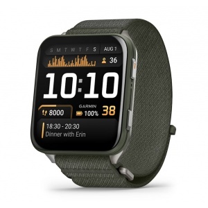 Garmin Venu® X1 - Moss с Titanium заден капак и Moss ComfortFit найлонова каишка - Смарт часовник