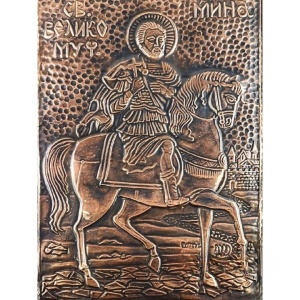 Handcrafted Icon of Saint Mina - Img 2