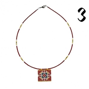 Handmade Beaded Necklace with Traditional Bulgarian Folk Patterns - Img 4