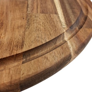Luxury Rotating Serving Tray Made of Acacia - Img 6