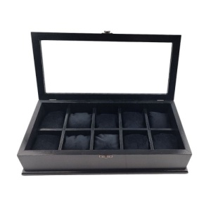 Luxury Wooden Box for Storing 10 watches in Ebony Color