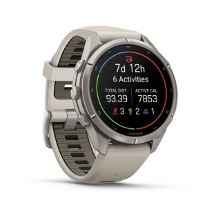 Garmin fēnix® 9 Pro - 43 мм Titanium с Fog Grey/Dark Sandstone силиконова каишка - Img 3