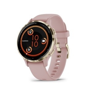 GARMIN Venu® 3S - Soft Gold Bezel with Dust Rose Case and Silicone Strap