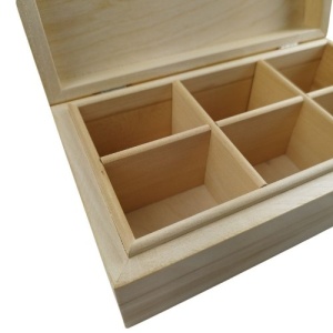 Wooden Tea Box with 6 Compartments and a Choice of 2 Colors - Img 5