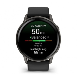 Garmin Venu® 4 - 45 мм, Slate с Black силиконова каишка - Смарт часовник - Img 3