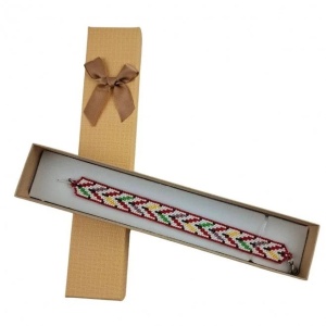 Handmade Beaded Bracelet with Traditional Bulgarian Folk Patterns