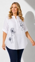 Camasa bumbac asimetrica, bust 120 cm, Mia