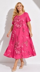 Rochie din bumbac imprimat, Bust maxim 122 cm. - Img 8