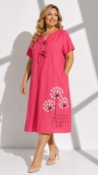 Rochie din bumbac imprimat, cu nasturi aplicati, Bust maxim 122 cm. - Img 10