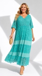Rochie din dantela si panza din bumbac, bust 140 cm - Img 5