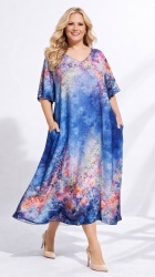 Rochie din matase, croi semi clos bust max.122 cm.