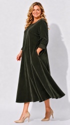 Rochie din velur raiat, bust 112 cm - Img 7