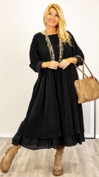 Rochie din velur raiat, BUST 116 CM, Carla - Img 9