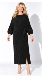 Rochie din velur raiat, bust 120 cm, cu cordon lareral - Img 3