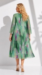 Rochie din voal, plisata, bust 122 cm, max.126 cm. Color. - Img 2