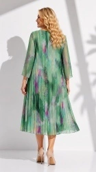 Rochie din voal, plisata, bust 122 cm, max.126 cm. Color. - Img 2