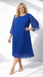 Rochie din voal, plisata, bust 122 cm, max.126 cm. - Img 9