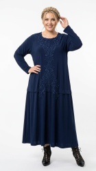 Rochie lunga, cu broderie aplicata, Simina - Img 2